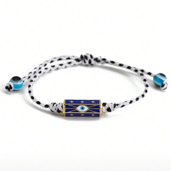Free People Jewelry - Blue Evil Eye Bracelet Q883